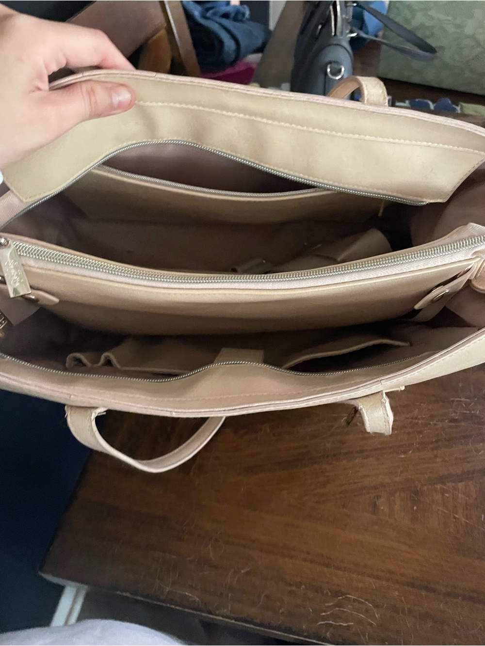 BEIS Blush Beige Leather Tote - Picture 5 of 5